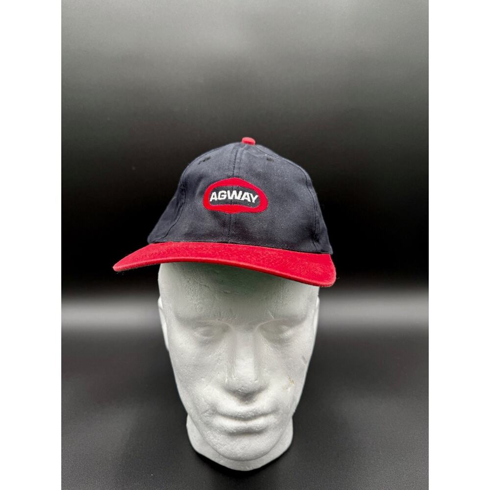 Agway Snapback Hat Blue Red Logo Cap Four Seasons 100% Cotton One Size NOS